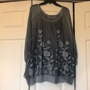 SIMPLY COUTURE LINEN BLEND TUNIC